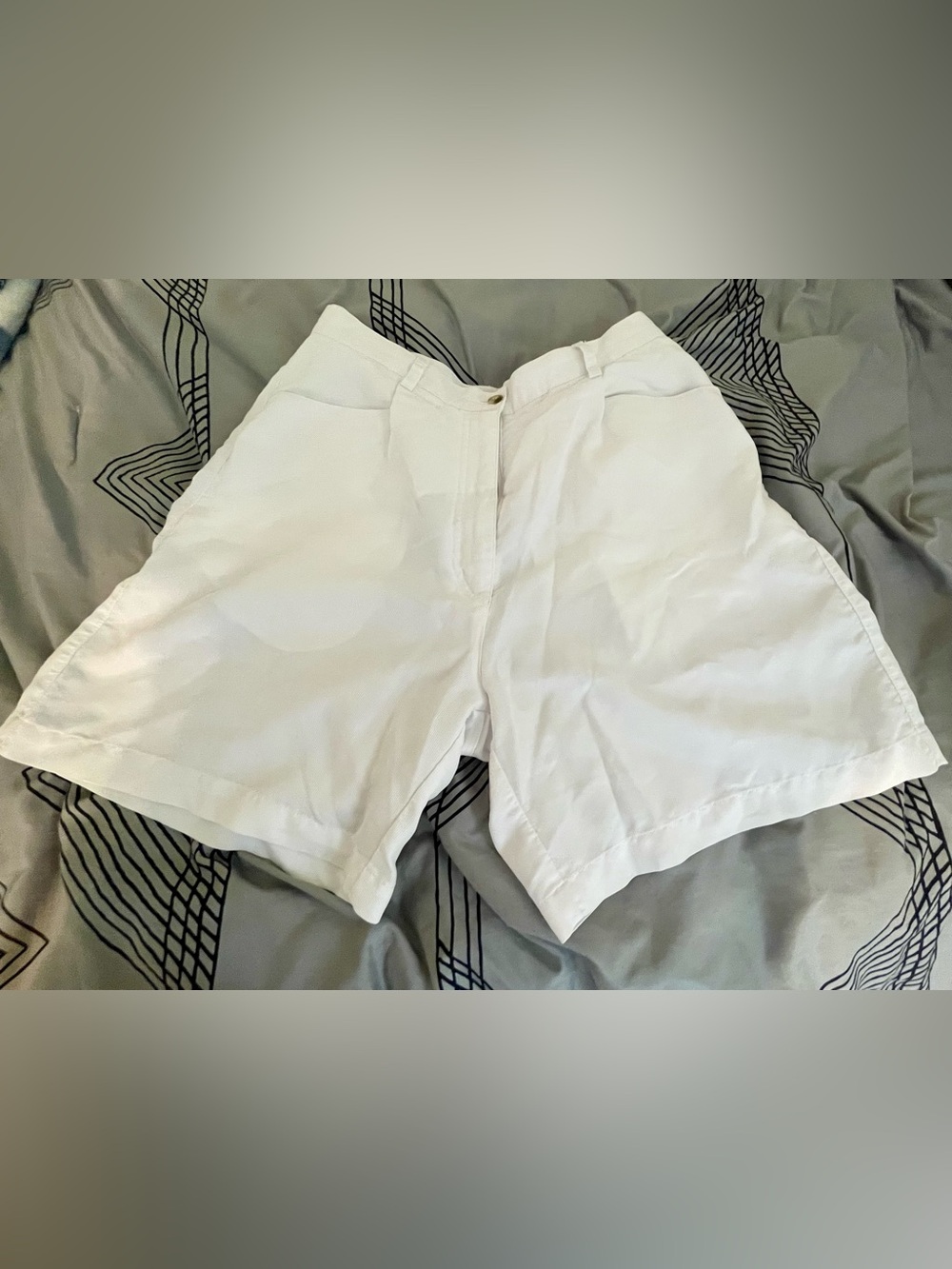 Adidas White High-Rise Casual Shorts